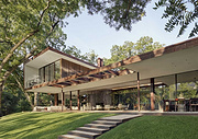 Weathered Steel Covers The Exterior Of This Modern Home In Texas